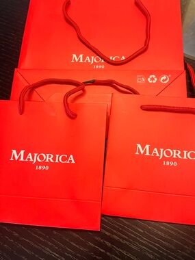 Majorica Red Women’s Gift Bag / shopping bag - Elegant Red Carry Bag